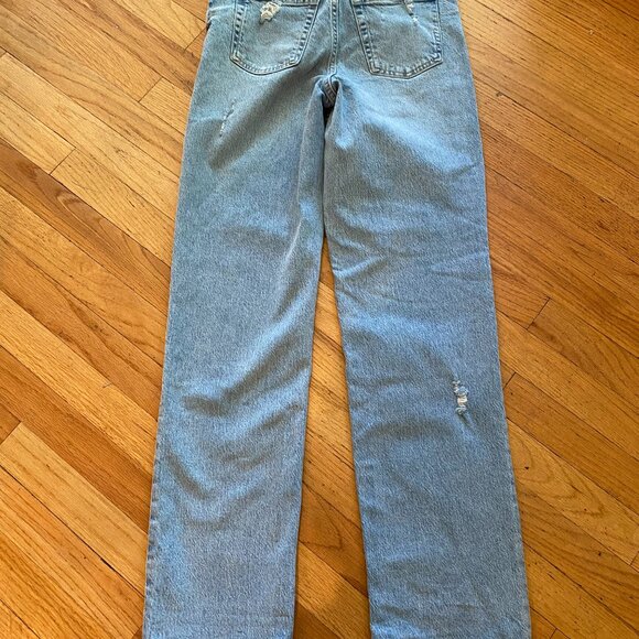 Anthropologie SWK The Girlfriend Jeans Size 24.X 32 Button Fly Stretch Womens - Picture 6 of 8